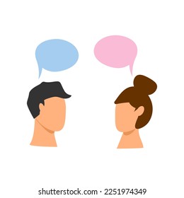 Dos personas hablando. ilustración vectorial