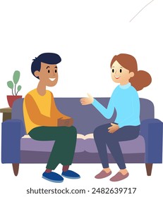 two people talking vector illustration