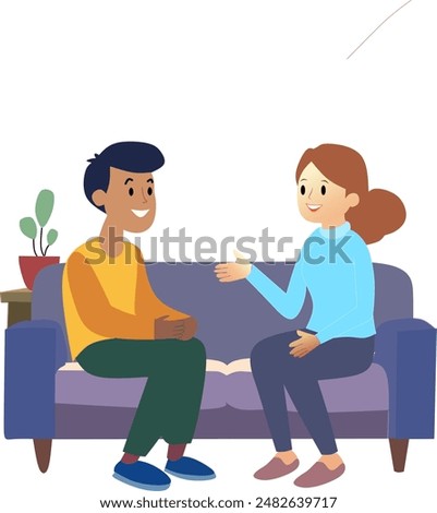 two people talking vector illustration