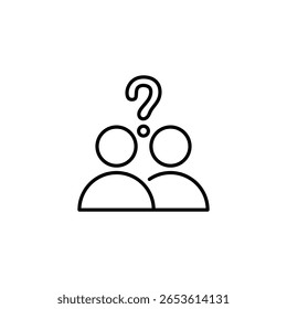 Two People Under A Question Mark Representing Problem Solving Together