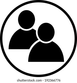 Two People Vector Icon