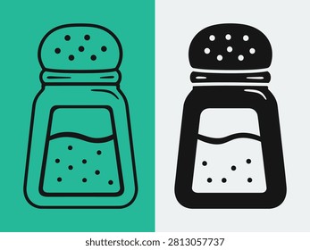 Two pepper grinders with transparent background illustration design for kitchen spice equipment and seasoning tool graphic design vector artwork