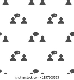 two person chatting icon vector, can be used for web and mobile design seamless pattern
