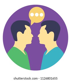 Two person communication symbol