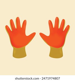 Zwei-Personen-Hände mit Handschuhen