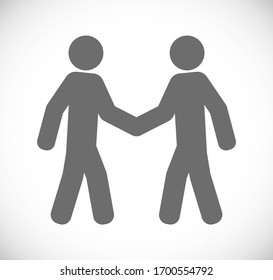 two person handshake concept icon
