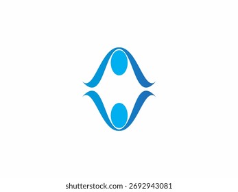 Icono de Vector de apretón de manos de dos personas con concepto de color azul