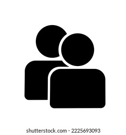 Two person icon isolated on white background, vector illustration