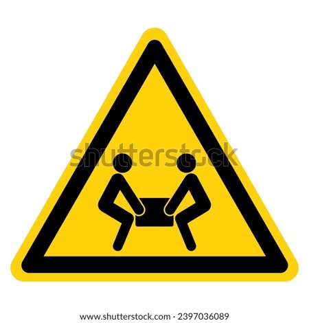 Two Person Lift Required Symbol Sign, Vector Illustration, Isolate On White Background Label .EPS10