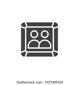 Two person portrait vector icon. filled flat sign for mobile concept and web design. VS battle game glyph icon. Symbol, logo illustration. Vector graphics