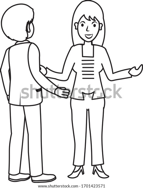 Two Person Talking Each Other Stock Vector Royalty Free 1701423571 Shutterstock