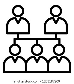 Two persons connected with others depicting administration 