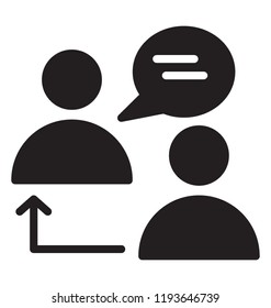 Two persons are having communication and chatting with each other 