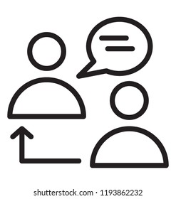 Two persons are having communication and chatting with each other 