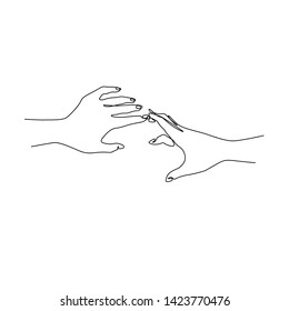 Hands Holding Each Other Sketch Images, Stock Photos & Vectors ...