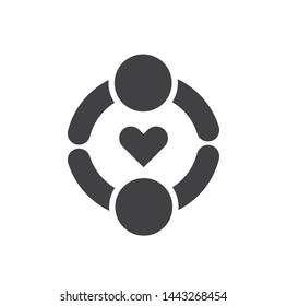 Two persons silhouette holding hand each others.