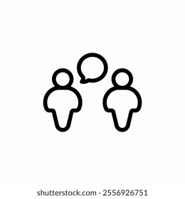 two persons talk dialogue icon sign vector