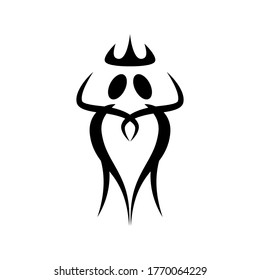 Two persons together hold the crown in their hands. Crown community, network and social icon design template. Logo design. Vector illustration 