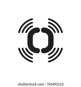 two phone handle symbol vector
