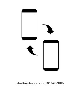 Two phone transferring data to each other. Icon. Illustration vector