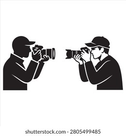 Two photographers taking pictures of each other