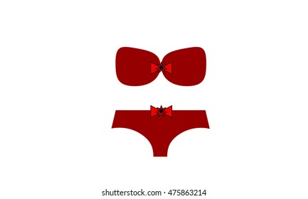 Two piece bikini bra and panties