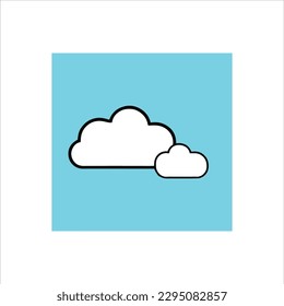 Two pieces of cloud vector art