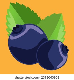 two pigeon berries with leaves