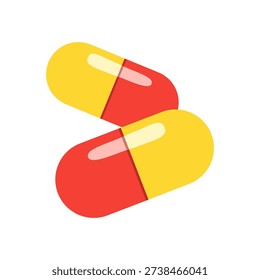 Two pill icon on white background.