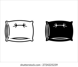 Dois travesseiros com cores diferentes e um pequeno galho sono descanso conforto