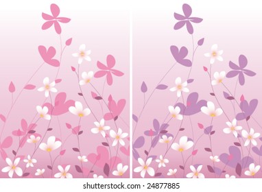 Two pink floral design
