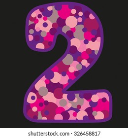 two pink on black background