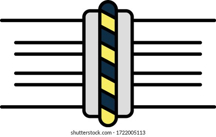 Zwei Pipes Metal Jacke Connector Konzept. Mechanische Sleeve-Vektorfarben-Design, Industrie- und Klempnerbeschläge auf weißem Hintergrund,