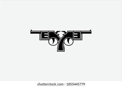 Two pistols logo in black and white background