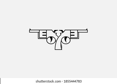 Logo de dos pistolas en modo de contorno con fondo transparente