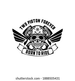 Two piston forever illustration vector