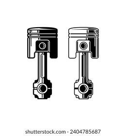 Two of piston motor vector