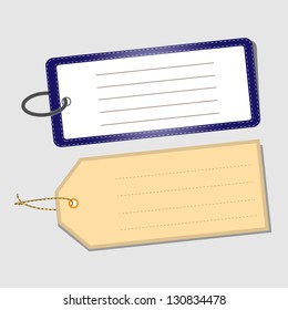 Two Plain Tags, Vector Illustration
