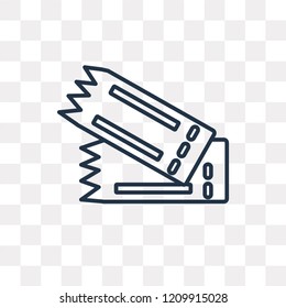 Two Plane Tickets vector outline icon isolated on transparent background, high quality linear Two Plane Tickets transparency concept can be used web and mobile