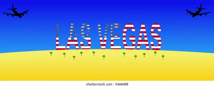 two planes flying to giant Las Vegas sign