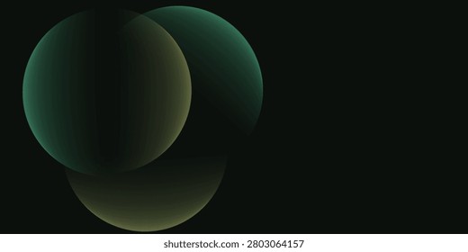 Two planets are partially illuminated with a crescent of light against the vast darkness of space, one glowing yellow-green and the other teal.