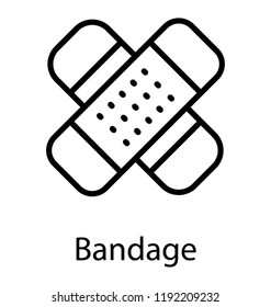 Two plasters with holes used for bandage 