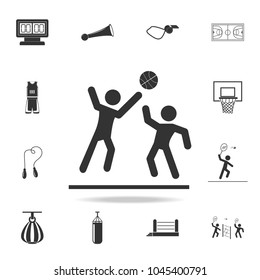 two play basketball icon. Detailed set of athletes and accessories icons. Premium quality graphic design. One of the collection icons for websites, web design, mobile app on white background