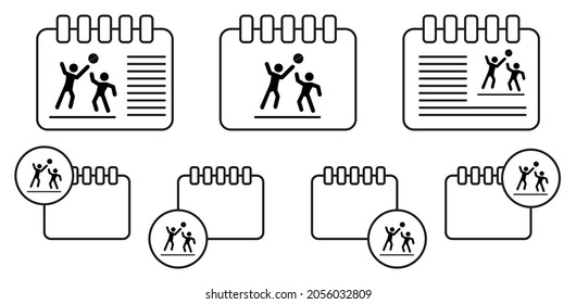 two play basketball icon. Silhouette of an athlete icon. Sport element icon. Premium quality graphic design. Signs, outline symbols collection icon for websites, web design, mobile app on white