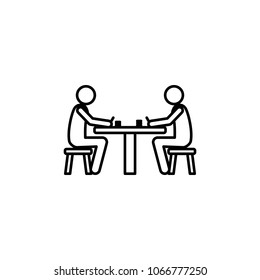 two play money on cards icon. Element of casino for mobile concept and web apps. Thin line  icon for website design and development, app development. Premium icon