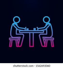 Two play money on cards nolan icon. Simple thin line, outline vector of casino icons for ui and ux, website or mobile application