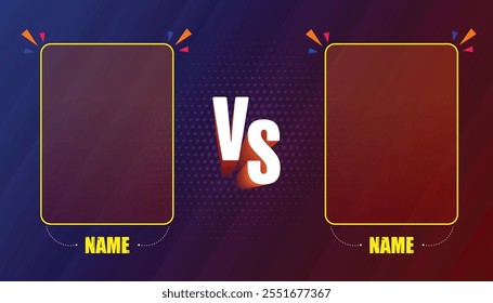 Two Player versus vs Sports Gradient abstract futuristic vector and halftone lines Technology Abstract Background Vector Templates