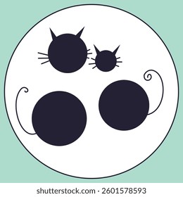Two playful and curious cats