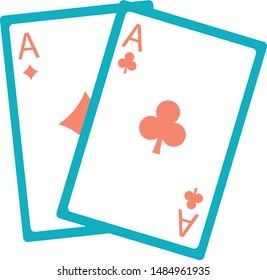 two playing card ace diamond trendy icon on white background for web graphic