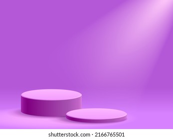 Two podium background with geometrical 3d shapes, Beautiful modern graphic design